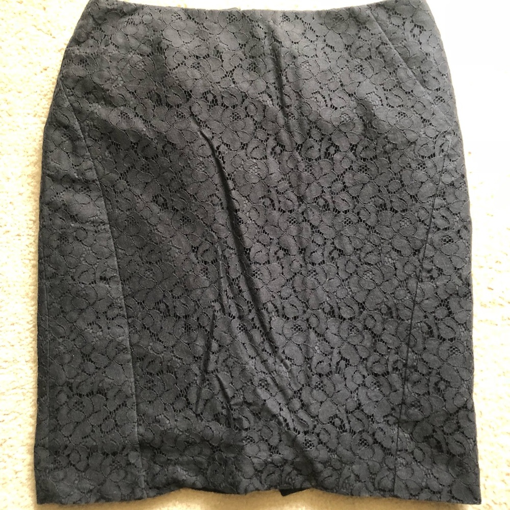 Limited Black Lace Pencil Skirt - Size 6